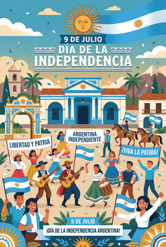 Celebration of Argentinas Independence Day on July 9 With Music and Dance