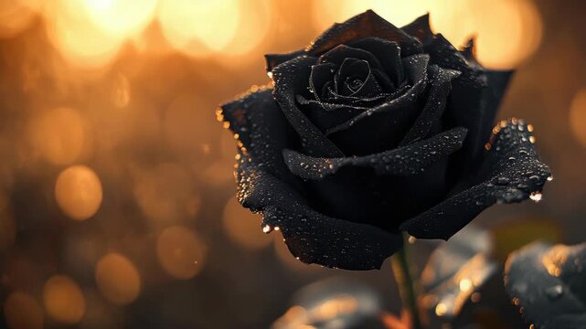 Raindrops on a Black Rose