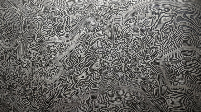 Random Wild Damascus Steel With Organic Flowing Layers