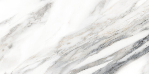 Obraz premium White luxury statuario marble with gray veins, white slab tiles marble, glossy statuarietto slab marble stone texture for digital wall and floor tiles used for kitchen, bathroom countertops.