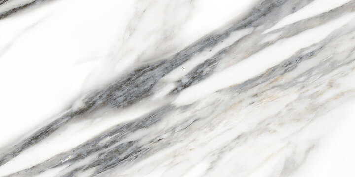 White luxury statuario marble with gray veins, white slab tiles marble, glossy statuarietto slab marble stone texture for digital wall and floor tiles used for kitchen, bathroom countertops.