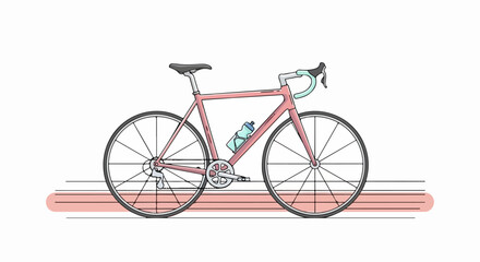 Fototapeta premium Pink Road Bike Bicycle Design.