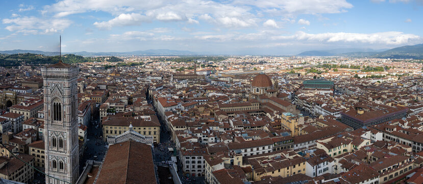 Panoramic Florence skyline with Giotto's Bell Tower