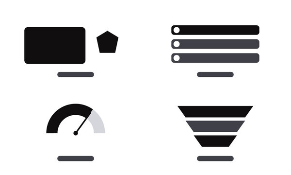 Status badge customer health score NPS ticket churn icon vector set