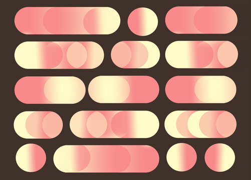 Abstract digital interface background featuring a collection of vibrant, graphic sliding switches and 3D buttons, perfect for technology, software, and web development layouts.