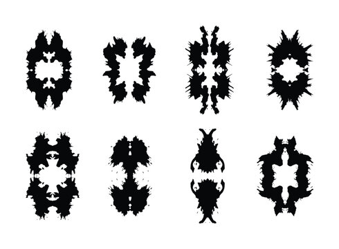Rorschach test inkblots for psychological assessments