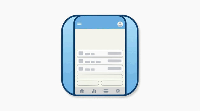 Mobile App Interface: A clean and modern user interface of a mobile application, featuring an intuitive design with interactive elements and a focus on user experience. 