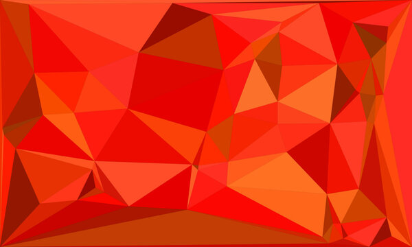 Abstract red and orange low poly geometric pattern for high energy digital backgrounds and modern art.