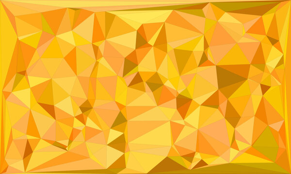 Modern abstract low poly background featuring bright yellow and orange geometric shapes.