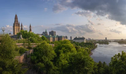 Panoramic view of the Ottawa skyline with the Ottawa River and Parliament Hill - Ottawa, Ontario, Canada © diegograndi