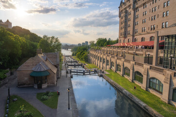 Fototapeta premium Rideau Canal Locks - Ottawa, Ontario, Canada