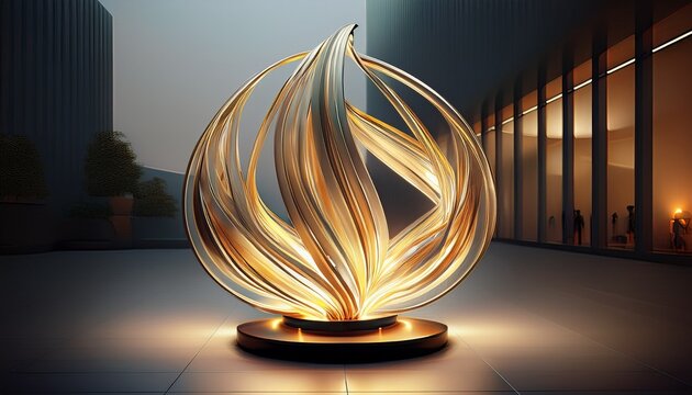elegant light sculpture a modern form radiating subtle luminance and depth