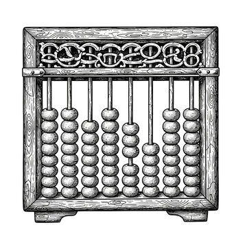 Vintage Chinese Abacus Counting Tool.