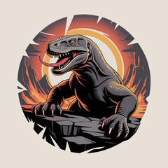 Tyrannosaurus Rex Dinosaur Illustration. © Badak