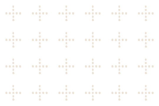 Hand drawn beige dot cross pattern background simple geometric plus sign motif for wrapping paper fabric and stationery