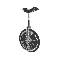 Hand drawn unicycle circus wheel balance sport transport doodle icon vector © josepperianes