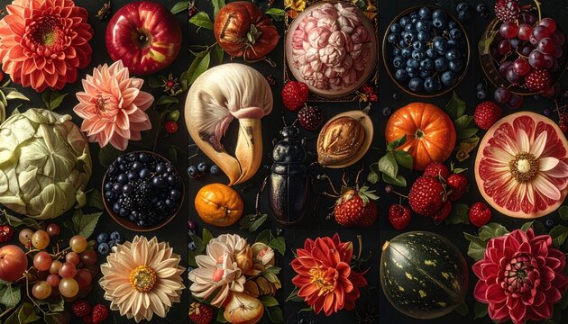 Floral food display