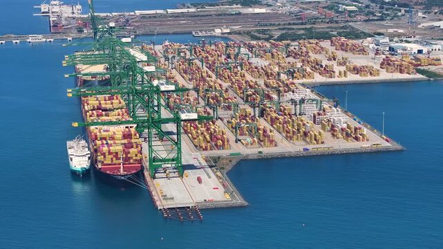 Shipping congestion at major port impacts global supply chain operations and cargo delivery timelines