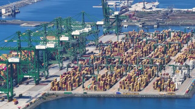 Global supply chain challenges impact cargo delivery and port operations in busy shipping environment