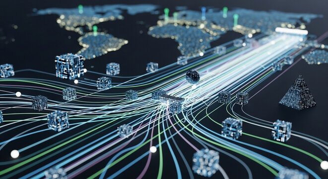 Global data network visualization