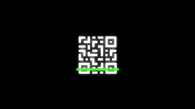 QR code for payment. Scan qr code icon with laser. Isolated on white background.