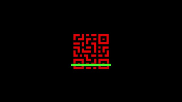 QR code for payment. Scan qr code icon with laser. Isolated on white background.
