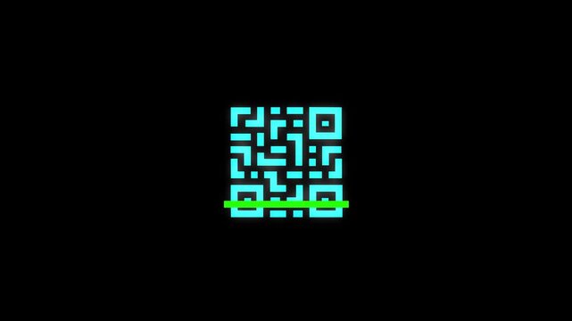 QR code for payment. Scan qr code icon with laser. Isolated on white background.