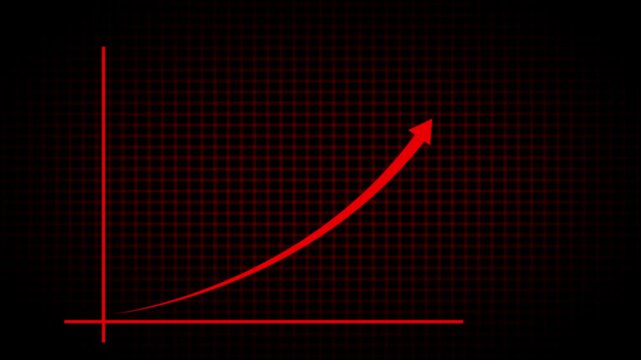 Creative Graph hand drawn arrow chart growing up. Business growth arrow and graph chart, Business line arrow, improvement, business strategy, arrow rising up