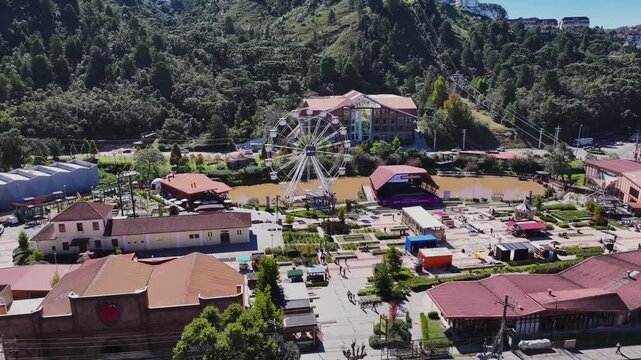 Campos Do Jordao Skyline In Sao Paulo Brazil. Mantiqueira Mountain Range. Winter  Destination. Brazilian Switzerland. Campos Do Jordao Skyline In Campos Do Jordao In Sao Paulo Brazil. Travel Vacation.