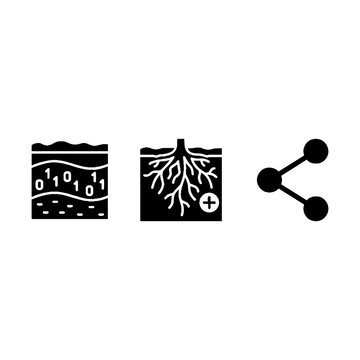 Technology coding computer science icons.