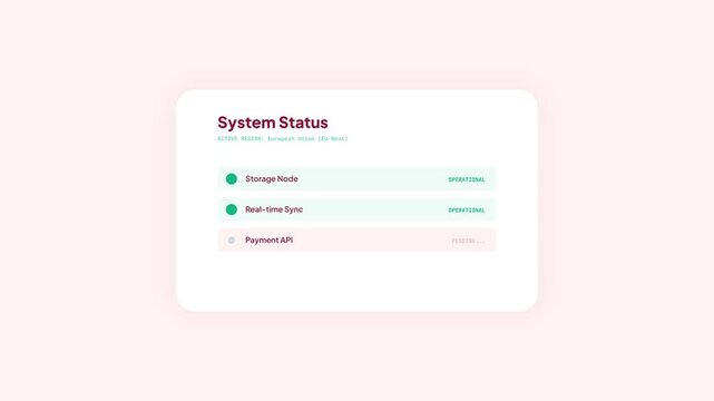 Payment API and real time synchronization status monitoring interface for storage nodes
