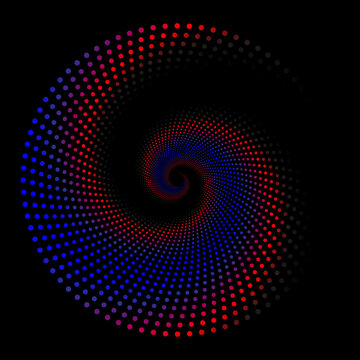 Forma circular de puntos