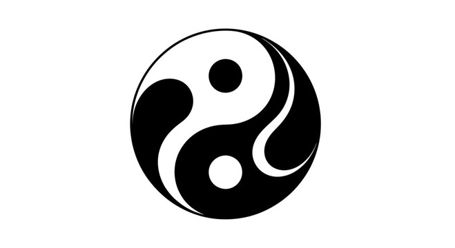 Yin Yang Symbol - Black and White Contrast Harmony