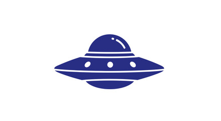 Blue UFO Icon Vector Illustration © nanik