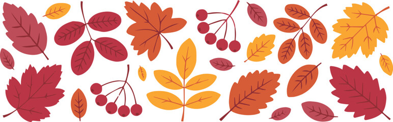 autumn seasonal leaves and berry wreath illustration layout © AIcon Star