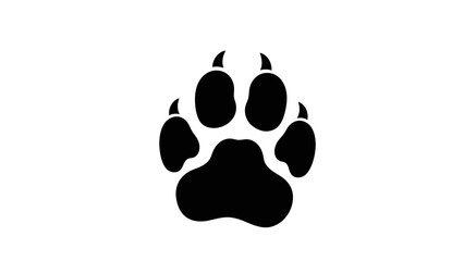 Black Paw Print Silhouette Icon © ISLAH
