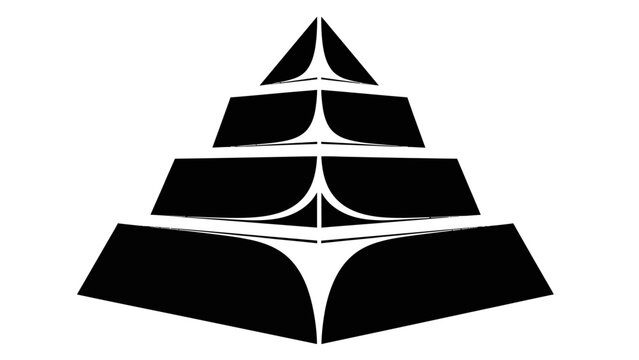 Abstract Geometric Pyramid Shape Minimalist Design