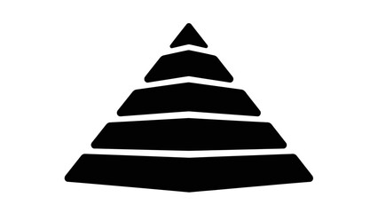 Fototapeta premium Five-Level Layered Pyramid Icon or Infographic Element