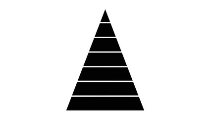 Fototapeta premium Black and white layered pyramid infographic template