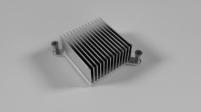 Silver Aluminum CPU Heatsink With Two Mounting Screws
