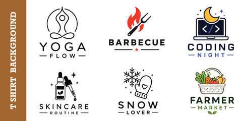 Fototapeta premium Freshly baked bread with wheat ears and rolling pin, baker shop logo concept.