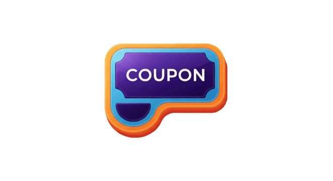 Colorful Coupon Discount Voucher Symbol.