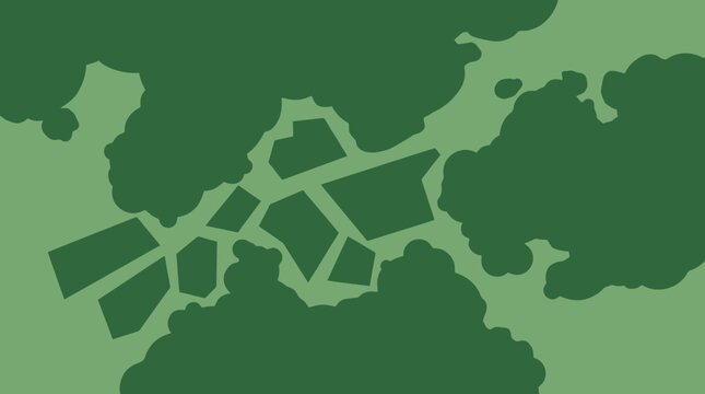 Satellite View of Amazon Rainforest Deforestation