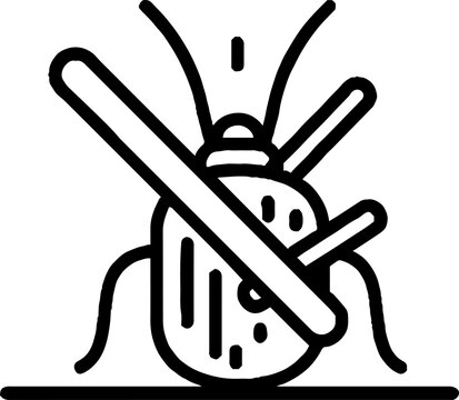 Prohibited beetle sign for pest control