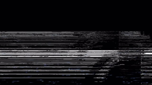 Dark VHS Scanline Glitch Overlay with Digital Signal Distortion