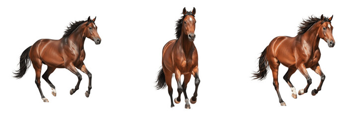 Majestic Brown Horse Standing PNG Isolated on Transparent Background for Equestrian Farm Animals Countryside Graphic Design © Rama