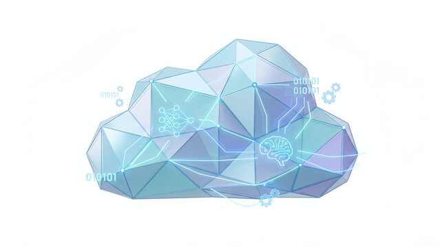 abstract cloud computing technology with artificial intelligence