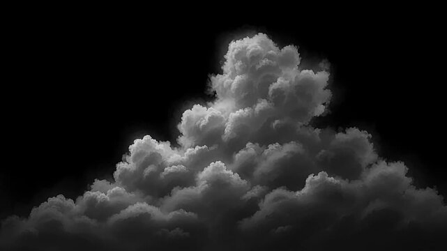 clouds storm dark gray sky over black background moody atmosphere