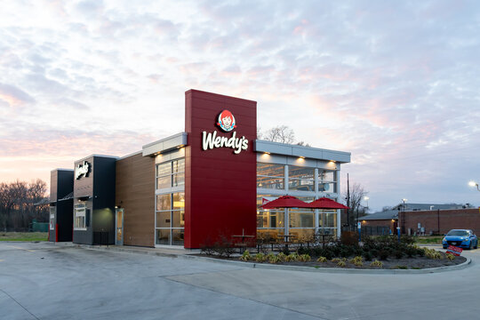 
Port Allen, Louisiana, USA - February 12, 2022: A Wendy's restaurant at 214 S Lobdell Hwy, Port Allen, Louisiana, United States at night.
