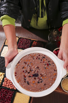 Eight Treasure Laba Porridge - Nutritious Traditional Breakfast with Mixed Beans and Grains